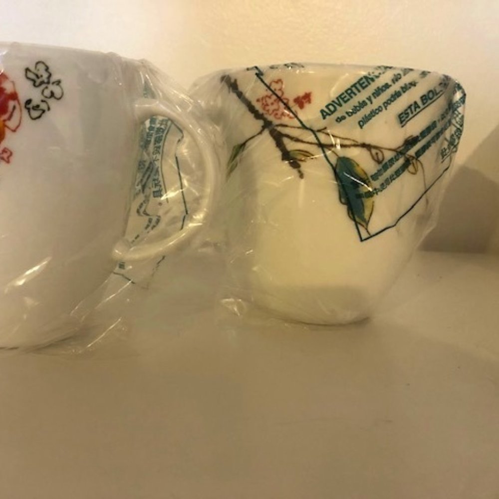 Lenox china tea/coffee cups Chirp pattern  NWT